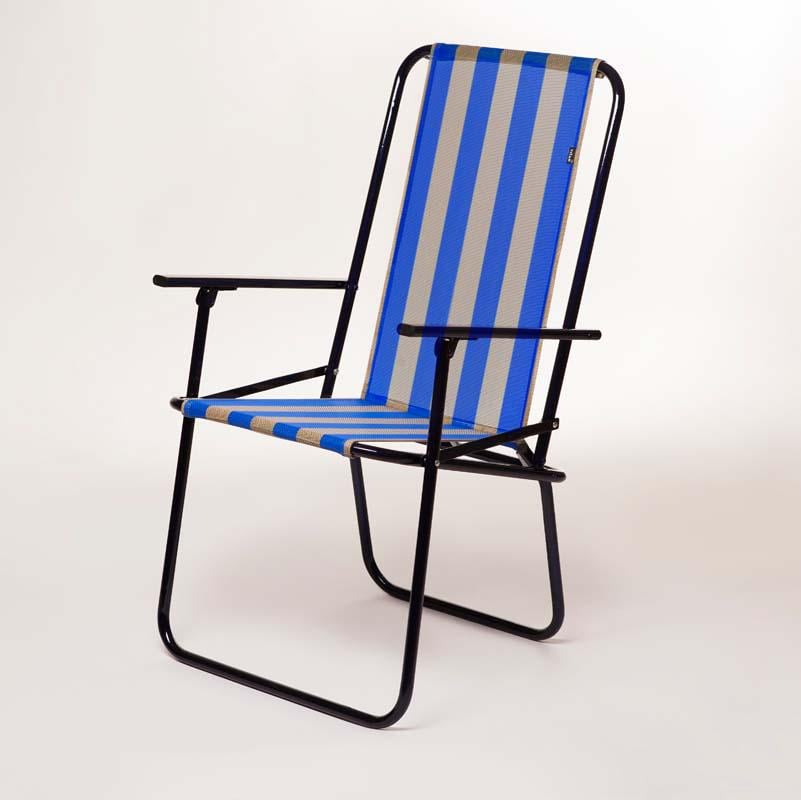 Стул туристический Дачный 18 мм Желто-голубой