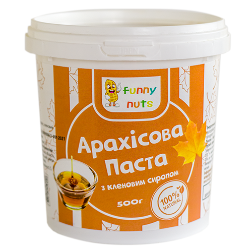 Арахісова паста FunnyNuts з кленовим сиропом 500 г (1313738193) - фото 1