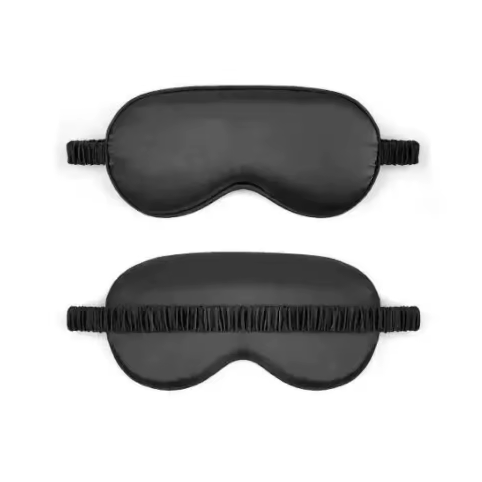 Маска на глаза для сна светонепроницаемая резинке Черный (U9387)
