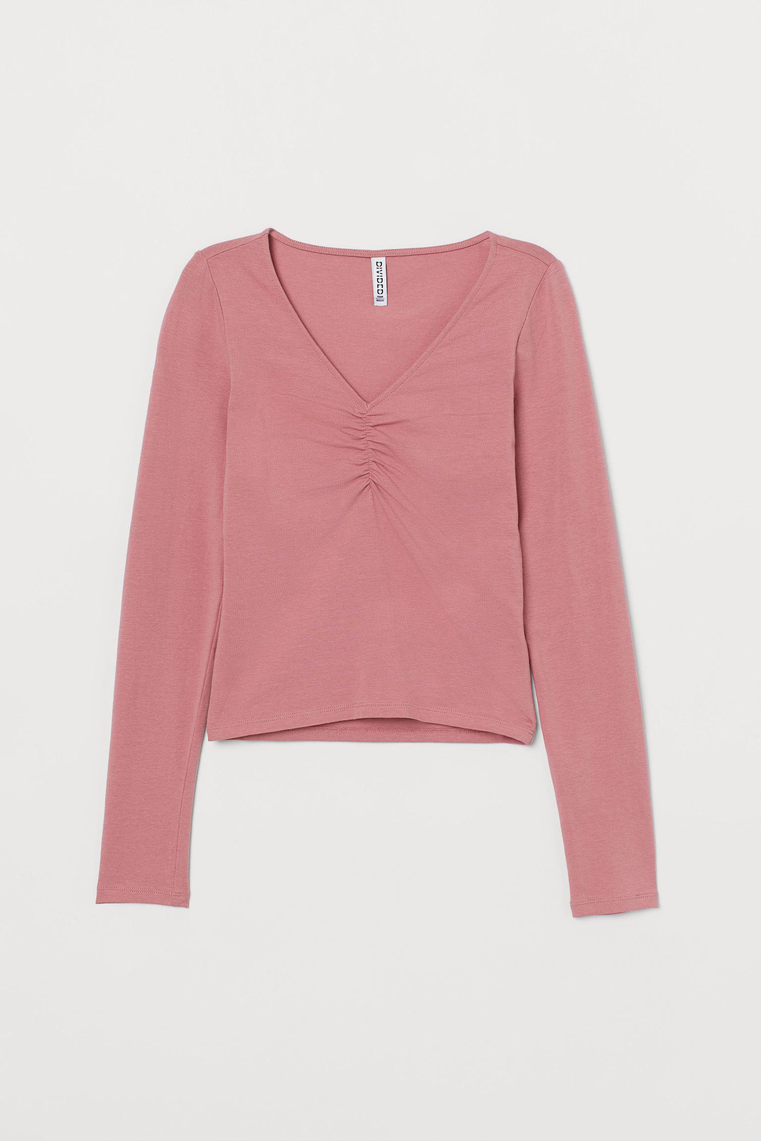 Лонгслив H&M XL Бледно-розовый (1806801673)