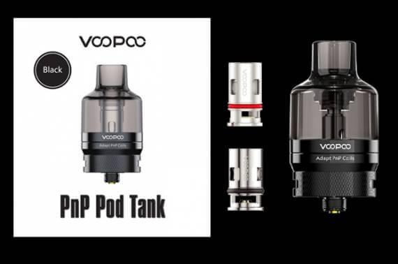 Бак для вейпа на испарителях Voopoo PnP Pod Tank 26 мм 4,5 мл Black (15344) - фото 2