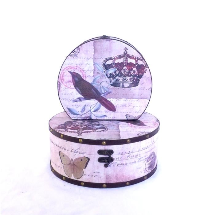 Шкатулка круглая Гранд Презент Корона 2шт. (SH31297-073)