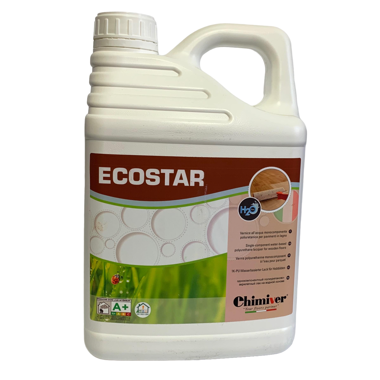 Лак для паркета Chimiver Ecostar глянцевый на водной основе 1к 5л (00471150)