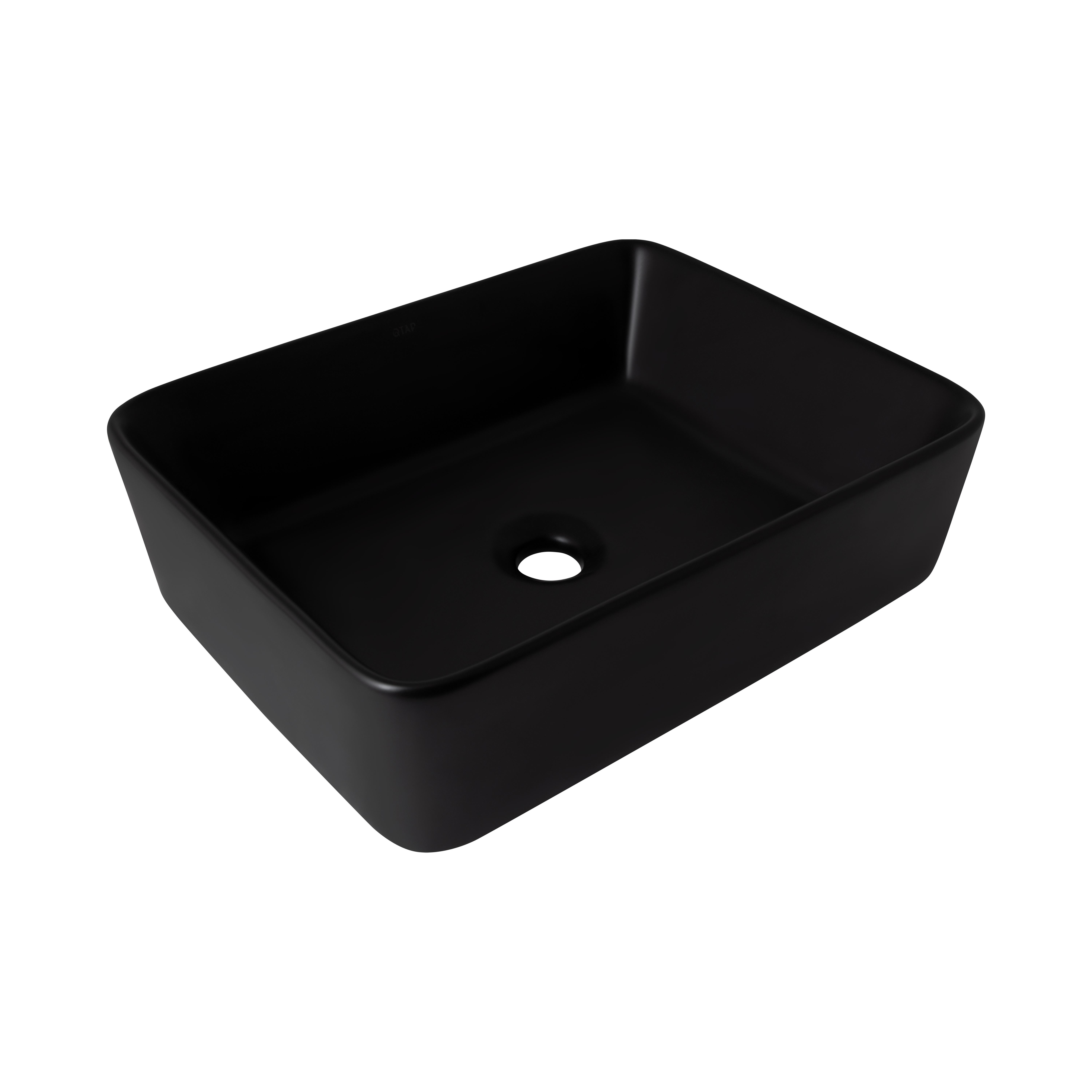 Раковина-чаша Qtap Tern 480х370х135 мм Matt Black (QT176069MB)