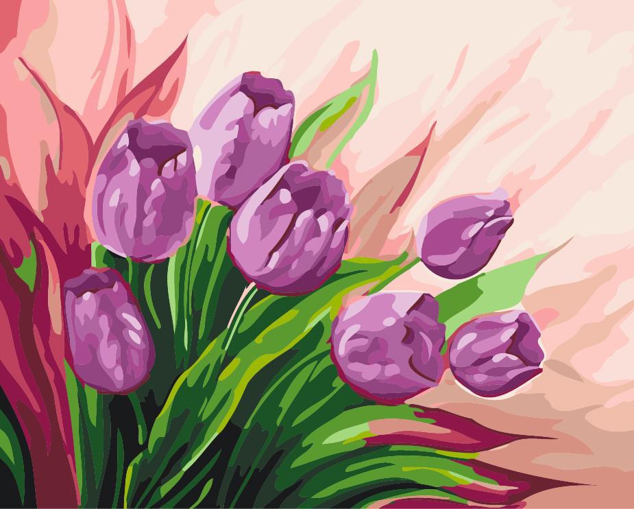 Картина по номерам Идейка "Персидские тюльпаны" 40х50 см (KHO2924)