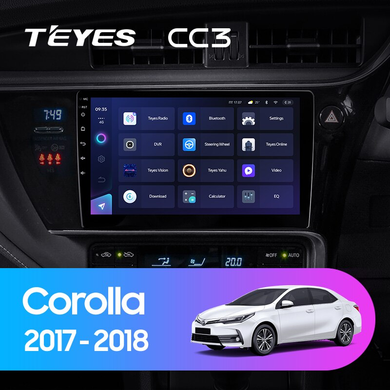 Автомагнитола штатная Teyes CC3 для Toyota Corolla 11 2017-2018 Android 4/64 Гб Wi-Fi/4G вариант А (1796369487) - фото 5