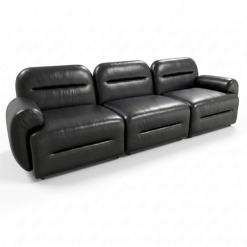 Диван модульный Dolce экокожа Midnight 255х84х80 см Black (rich_sofa_00264)