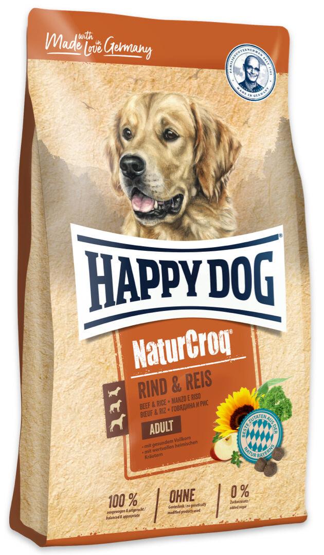 Корм для дорослих собак всіх порід сухий Happy Dog NaturCroq Rind&Reis з яловичиною та рисом 15 кг