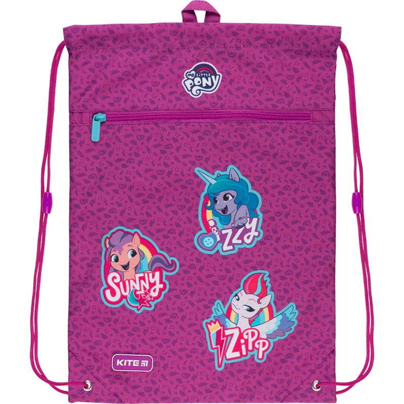 Сумка для взуття з кишенею KITE Education My Little Pony 46x33 см Рожевий (LP22-601M)