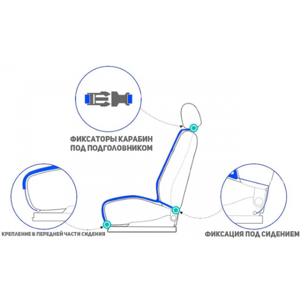 Накидки на сиденье автомобиля эко-замша Стандарт 2 шт. (413) - фото 8
