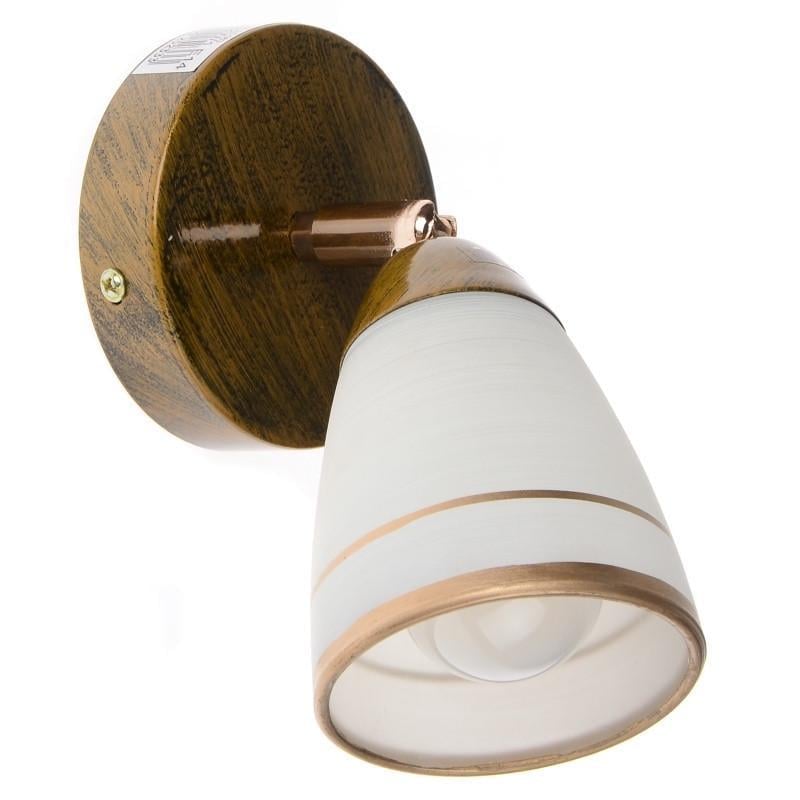 Бра настенное классическое накладное Brille LK-202W/1 E14 L5-363