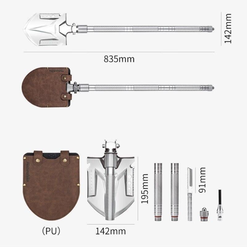 Лопата тактична Naturehike Outdoor Shovel NH20GJ002 steel - фото 9