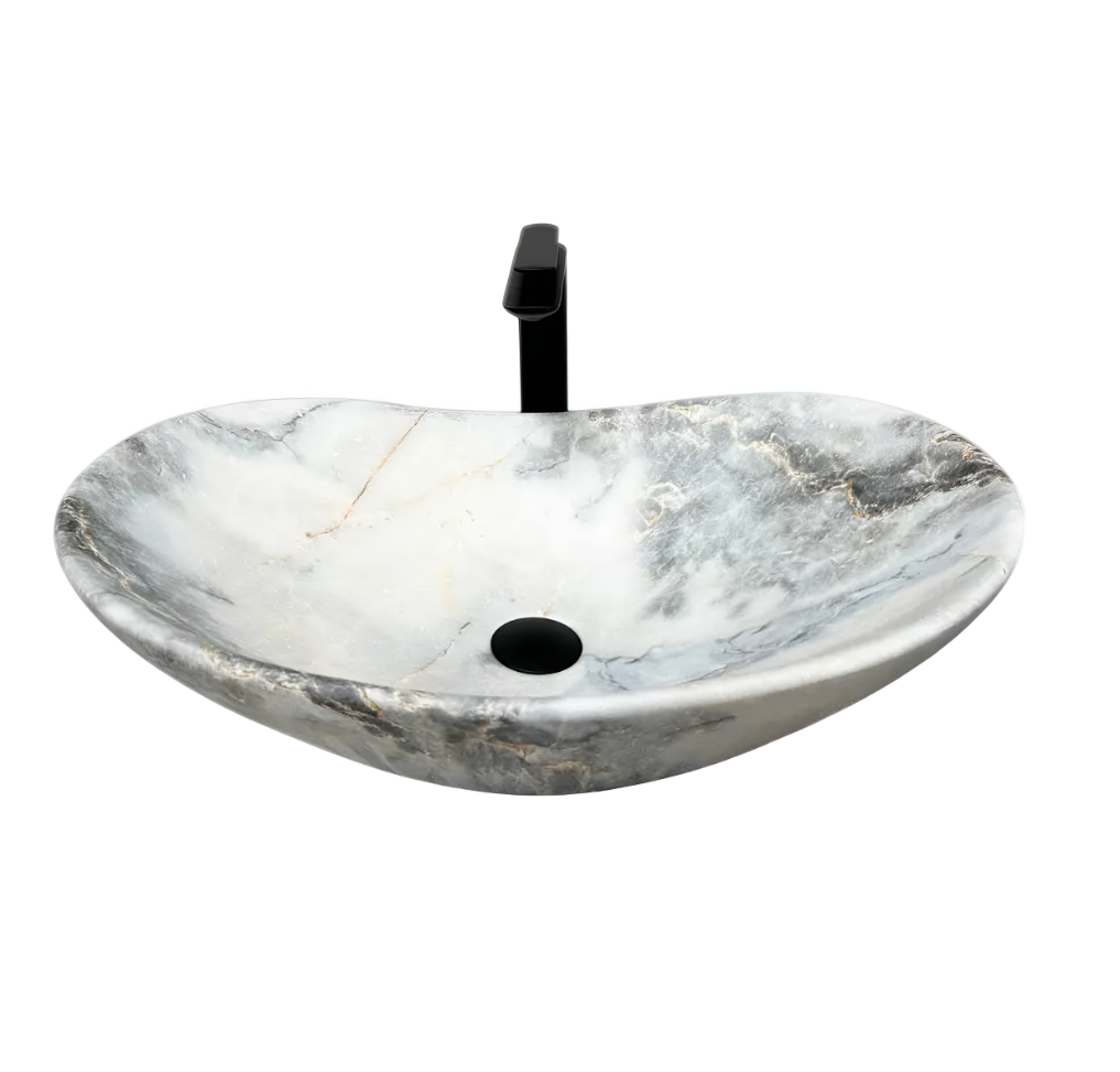 Раковина накладная VBI Turin Granit Matt 365x620 мм овальная Гранит матовый (RM-VBI-011503)