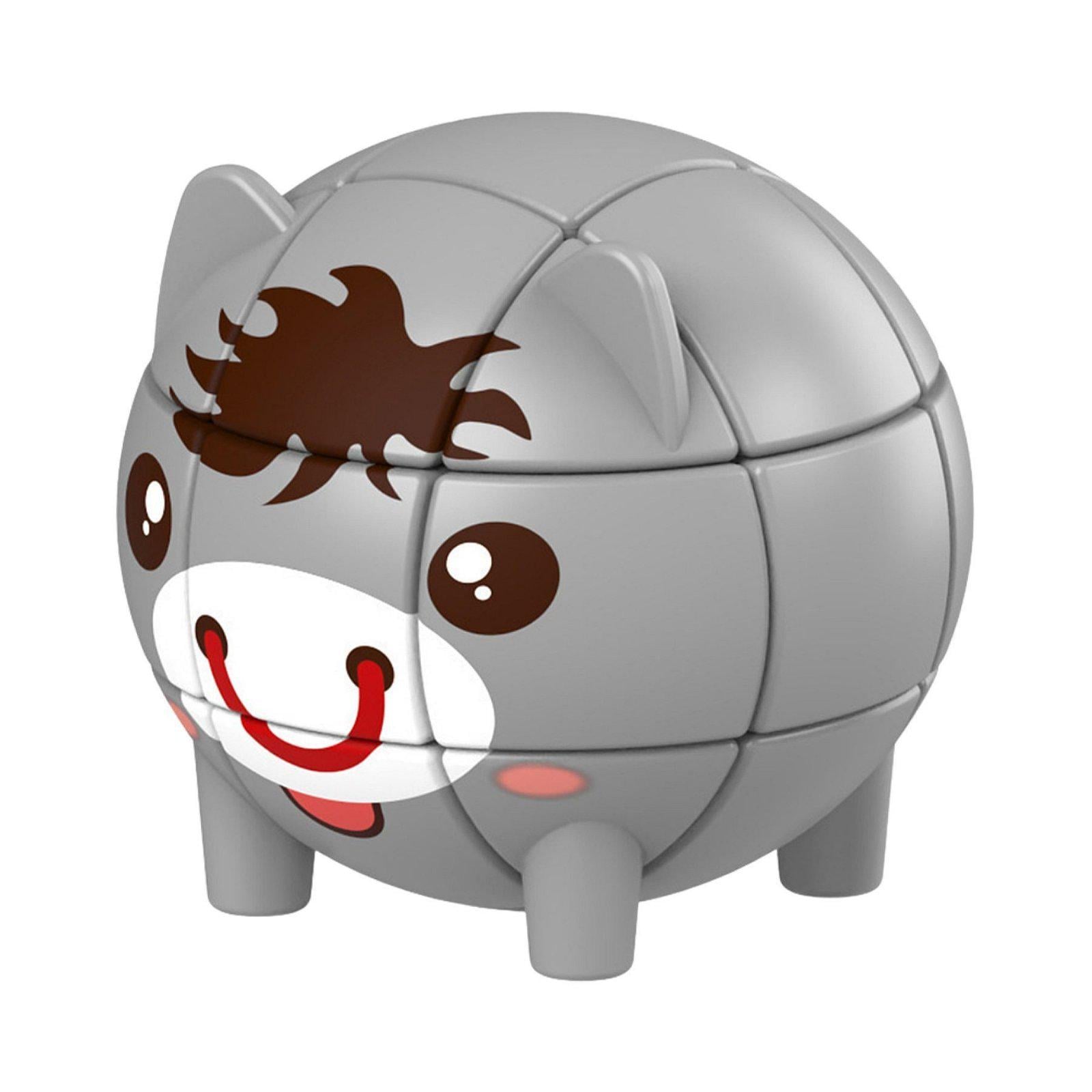 Головоломка magic cube animal Кубик Рубика 3D Бычок Серый (32618326)