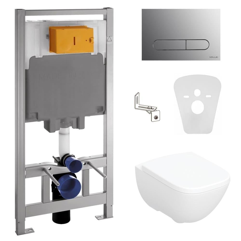 Комплект инсталляции VOLLE MASTER/MODO 502.827.00.1+141515 с унитазом кнопка Хром (177496)