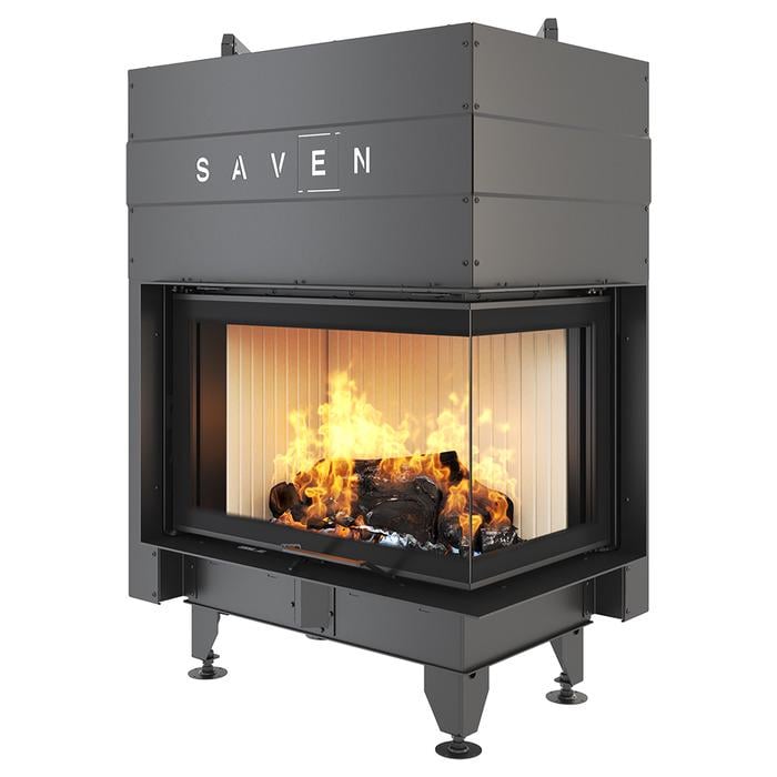 Каминная угловая топка Saven Energy Up ECO 15,1 kW 75х50х47R см (SE/75/50/47/R/Up)