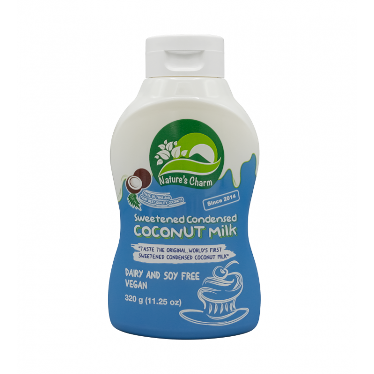 Молоко сгущенное кокосовое Natures Charm в бутылке с дозатором 320 г (12583873)