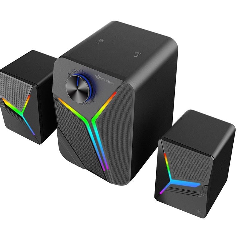 Колонки 2.1 MEETION SP2111 Bluetooth 5.0 RGB сабвуфер Черный (623233)