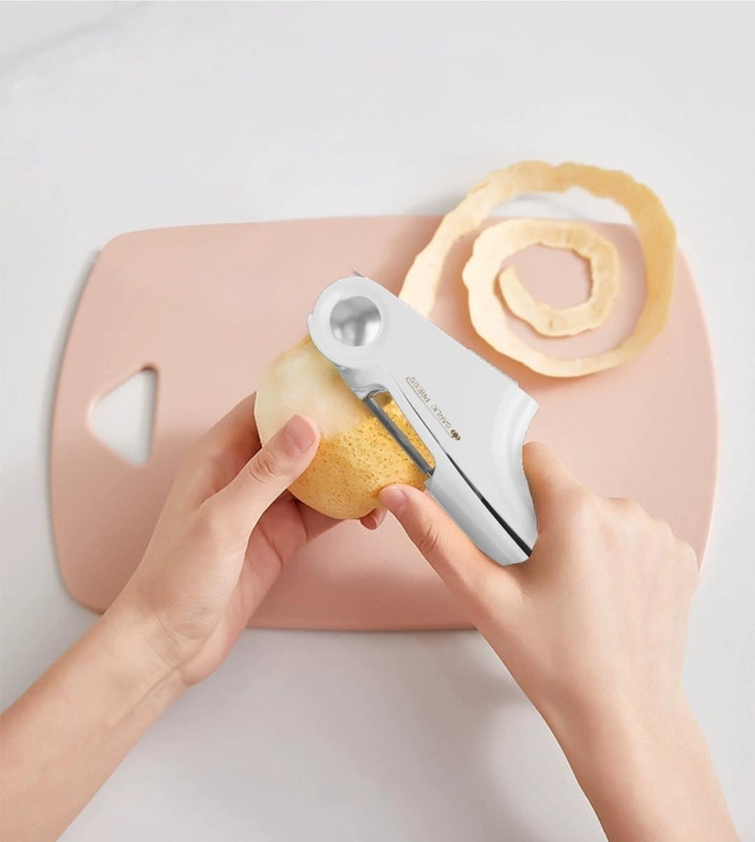 Часникодавка багатофункціональна Garlic Press kit 4 в 1 Білий (2542649684) - фото 5 Часникодавка багатофункціональна Garlic Press kit 4 в 1 Білий (2542649684) - фото 5