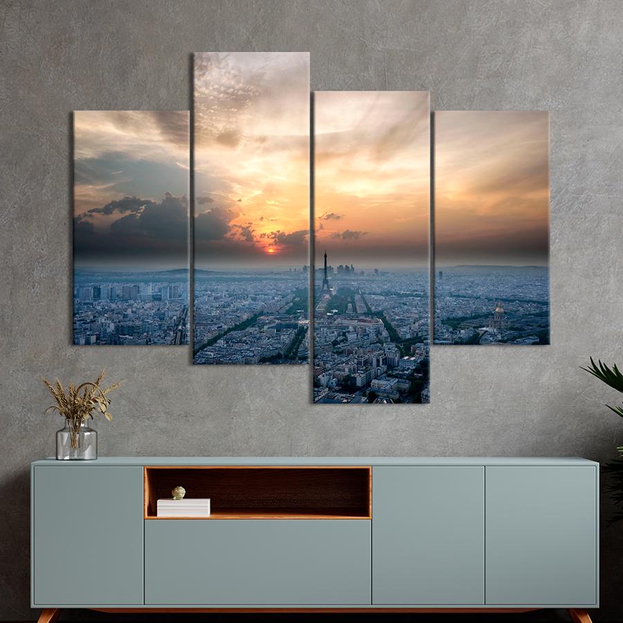 Картина город Бесконечная панорама Парижа 129x90 см (A785-4)