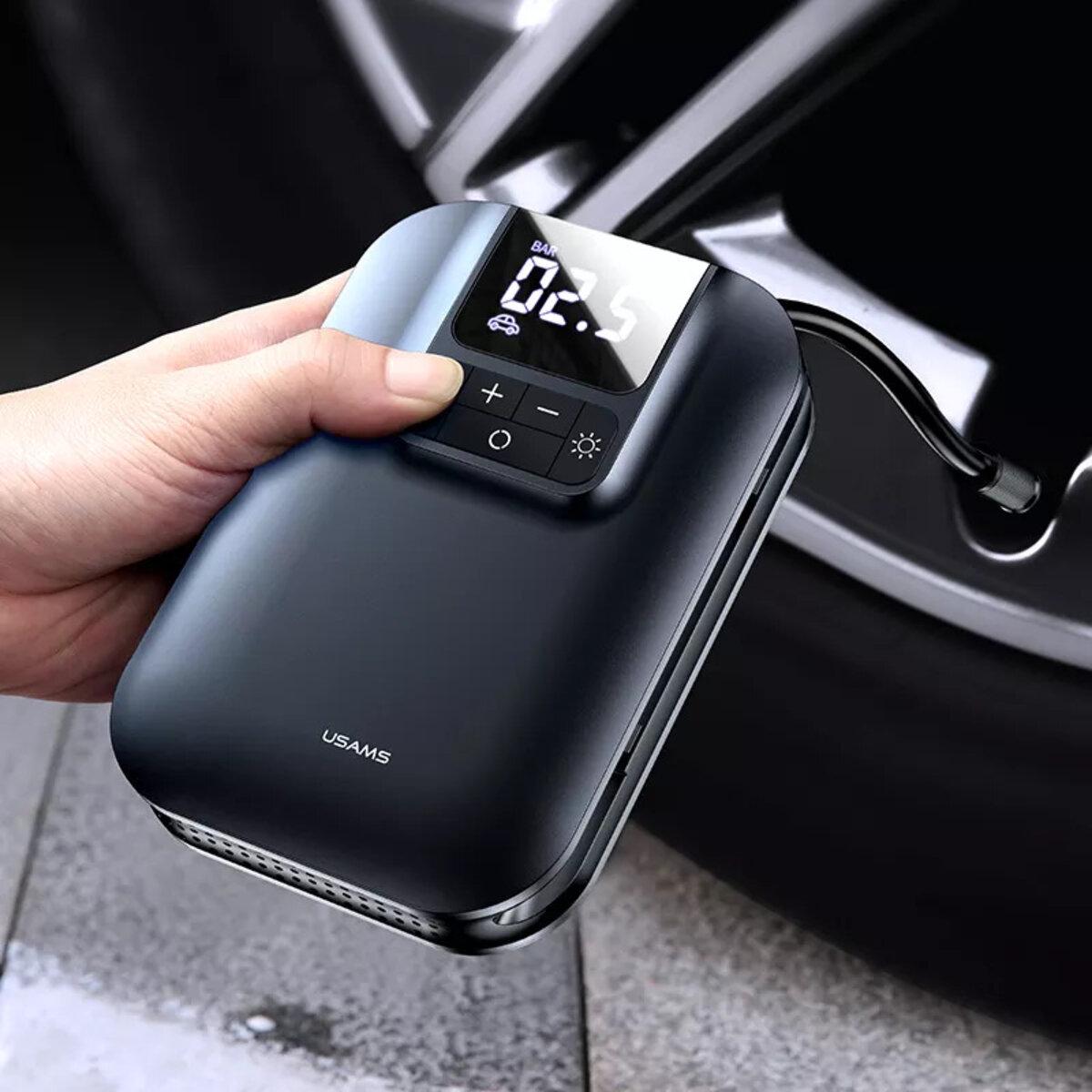 Автокомпрессор Usams US-ZB215 Mini Car Air Pump 5000 mAh Black (CQBZB21501) - фото 6