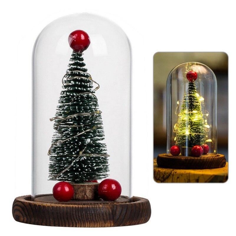 Новогодняя елка в колбе с LED подсветкой и шарами christmas decor USB 15 см (5ff33852) - фото 5