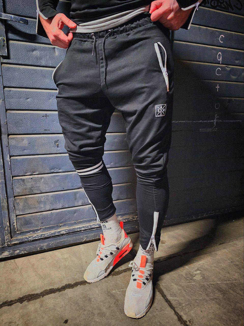 Брюки мужские Полосы тонкие XL Черный (25025281) - фото 3