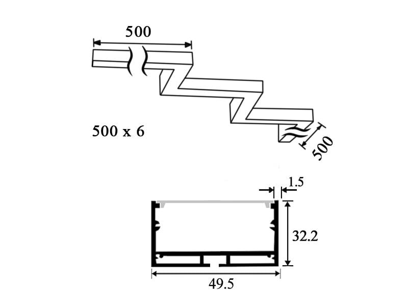 Корпус для светильника LEDUA Левин анодированный 500х7 см (25344261) - фото 4 Корпус для светильника LEDUA Левин анодированный 500х7 см (25344261) - фото 4