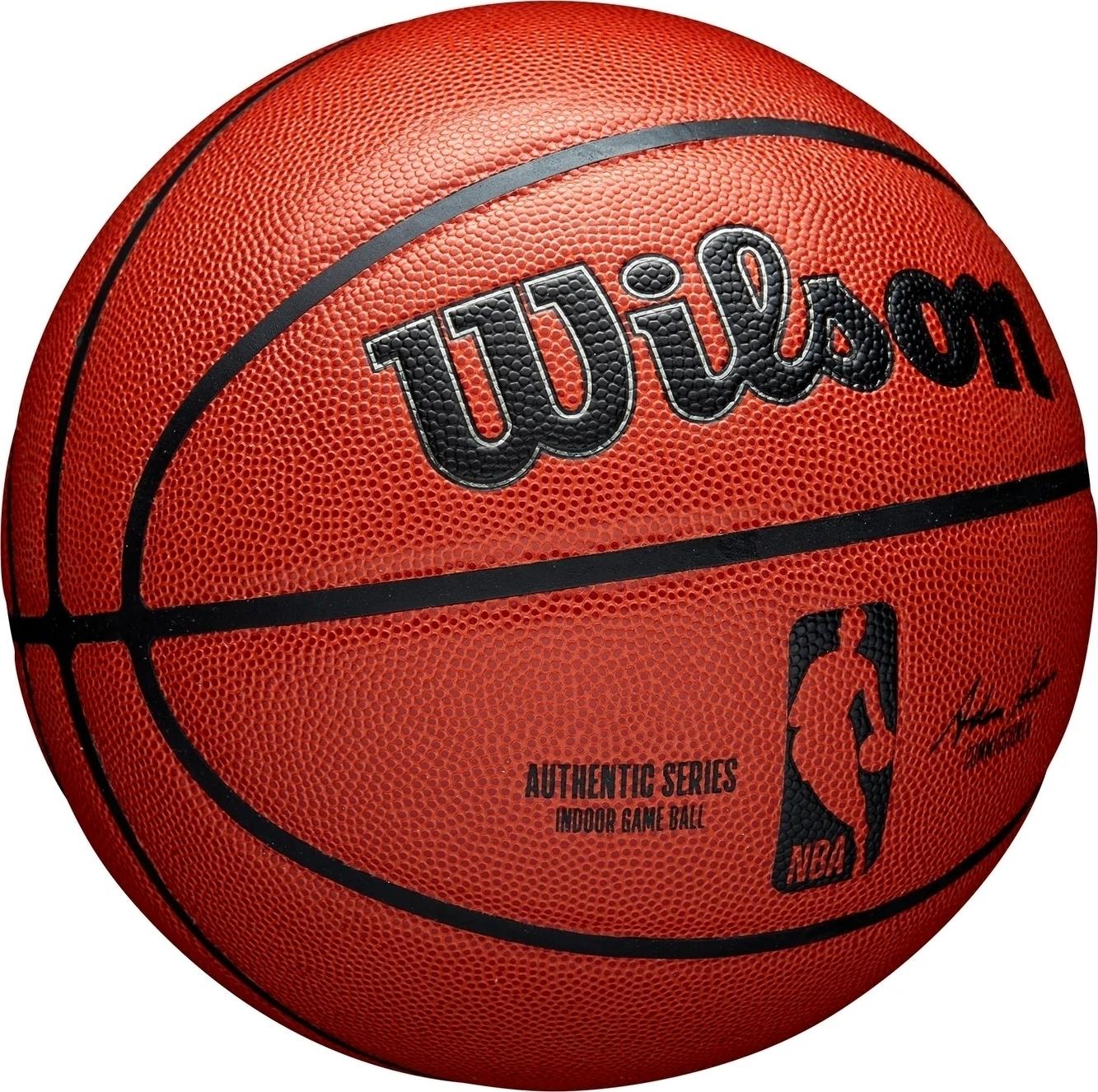 Баскетбольний м'яч Wilson NBA AUTHENTIC INDOOR р. 7 Червоний (WTB7100XB07) - фото 2