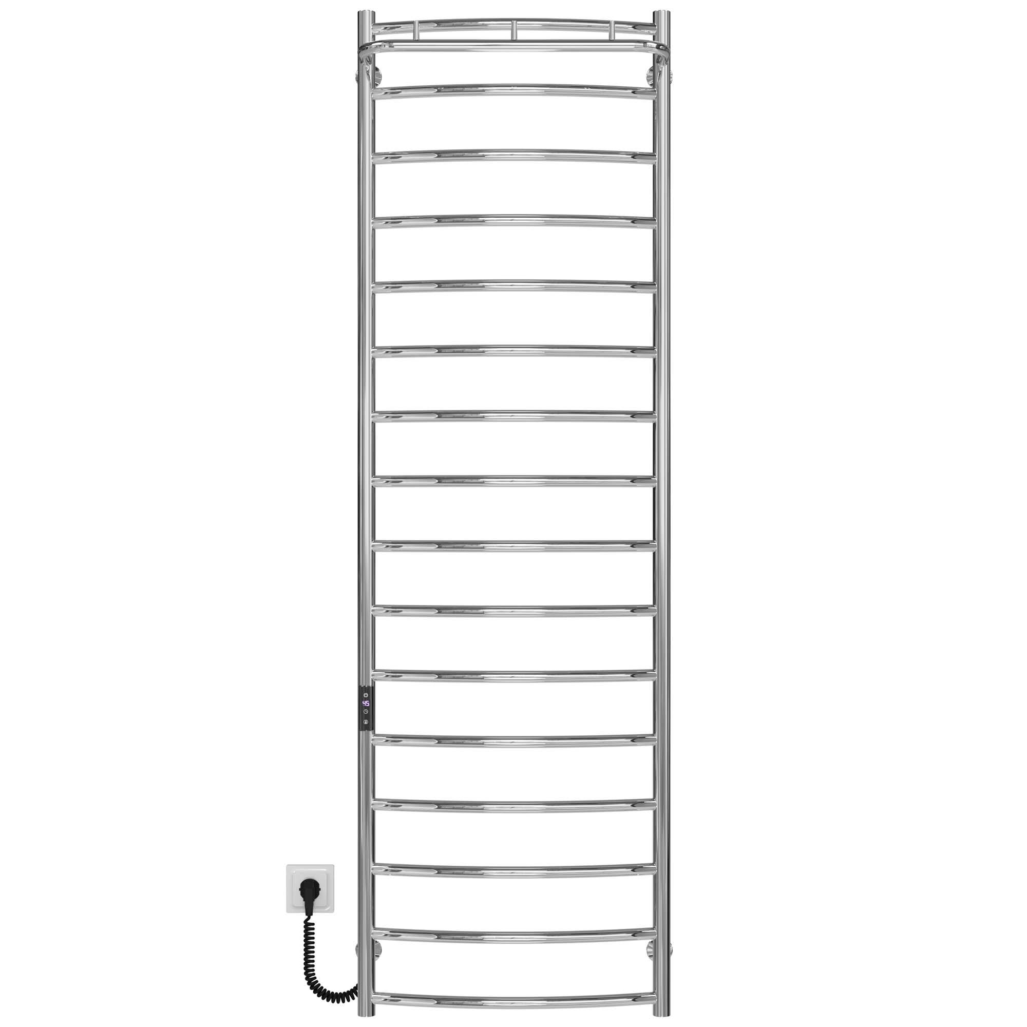 Полотенцесушитель электрический Deffi Классик N П16 JD03 левое подключение нержавеющая сталь 500x1700 мм Хром (C.KN.170.50.16.ECL1)