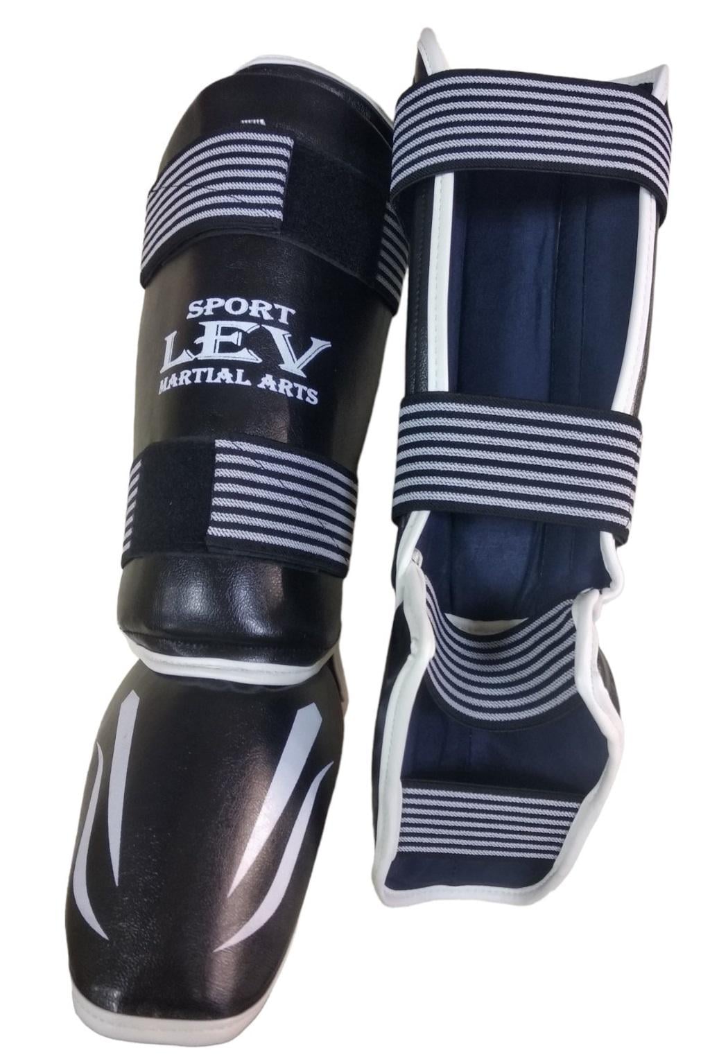 Защита ног LEV Sport голень и стопа сплошная усиленная M Черный (8585053830615)