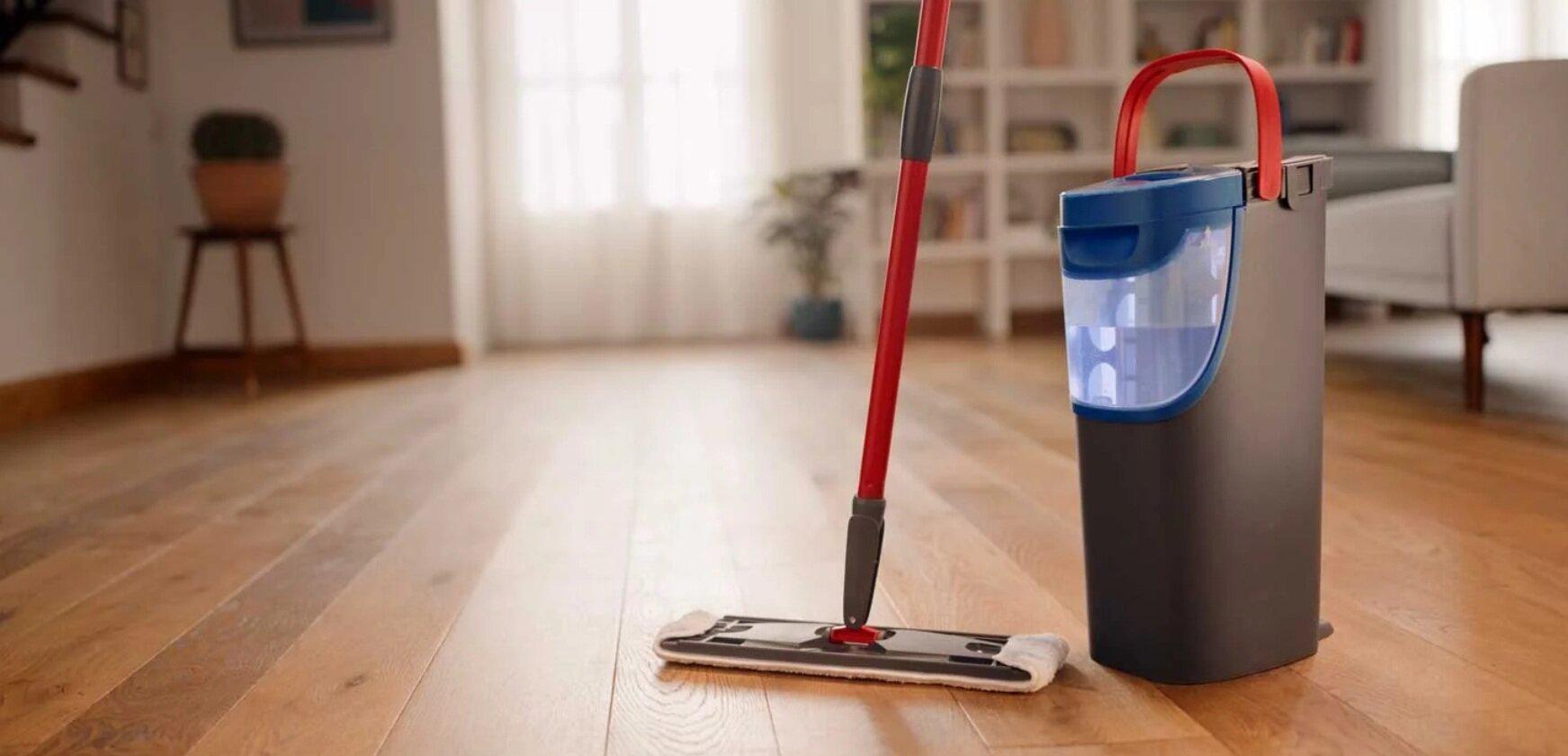Комплект для уборки Vileda H2PRO FLAT MOP SYSTEM два бака с распылителем - фото 5 Комплект для уборки Vileda H2PRO FLAT MOP SYSTEM два бака с распылителем - фото 5