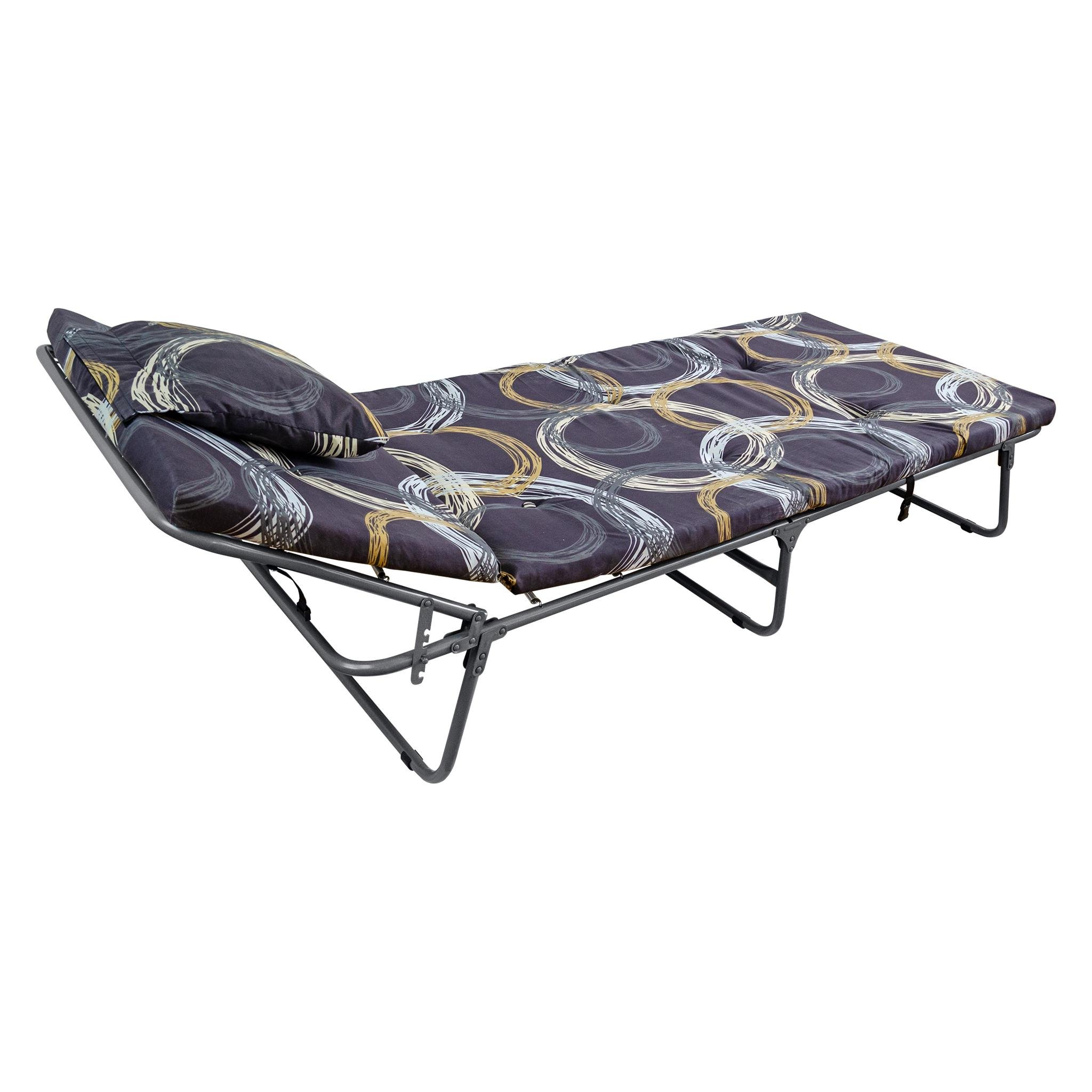 Розкладачка Senya М60 з матрацом 6 см і подушкою круги 193х75х32 см (26499728)