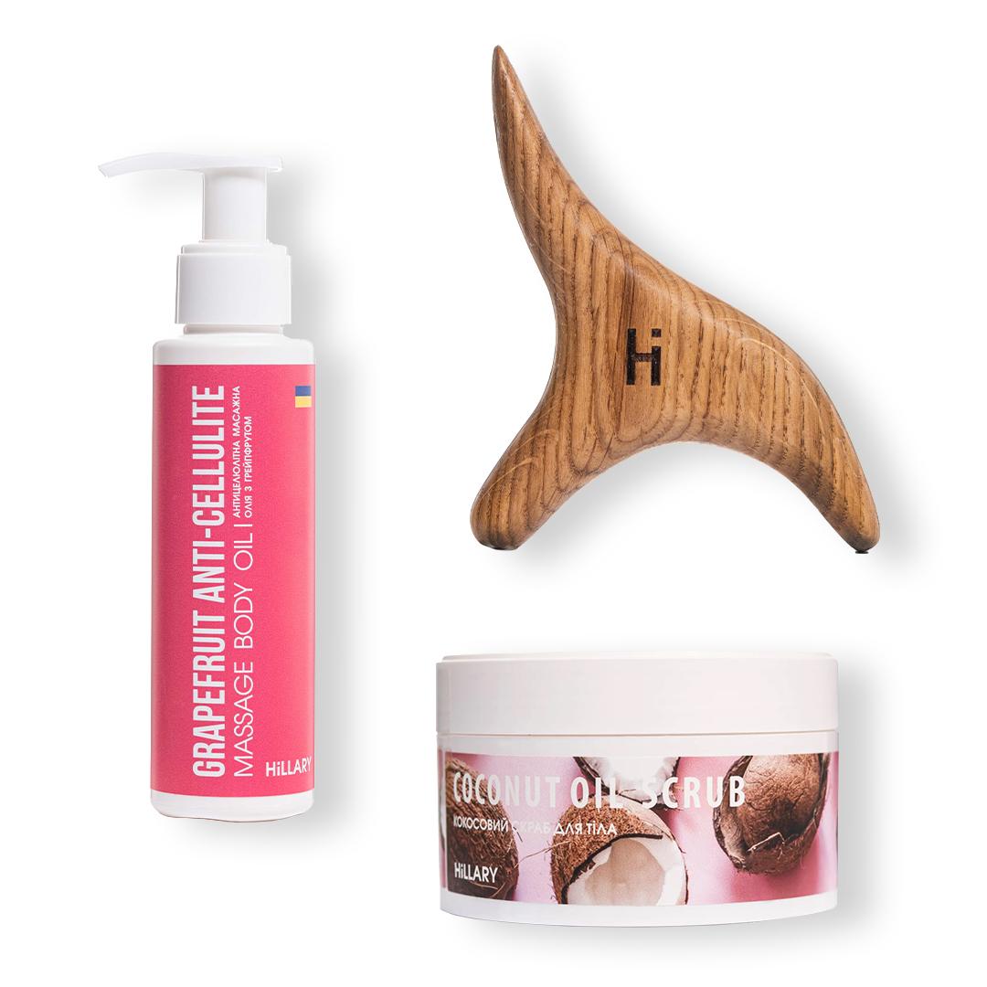 Набор для тела Hillary Массажер гуаша/Антицеллюлитный уход (K-11-255)