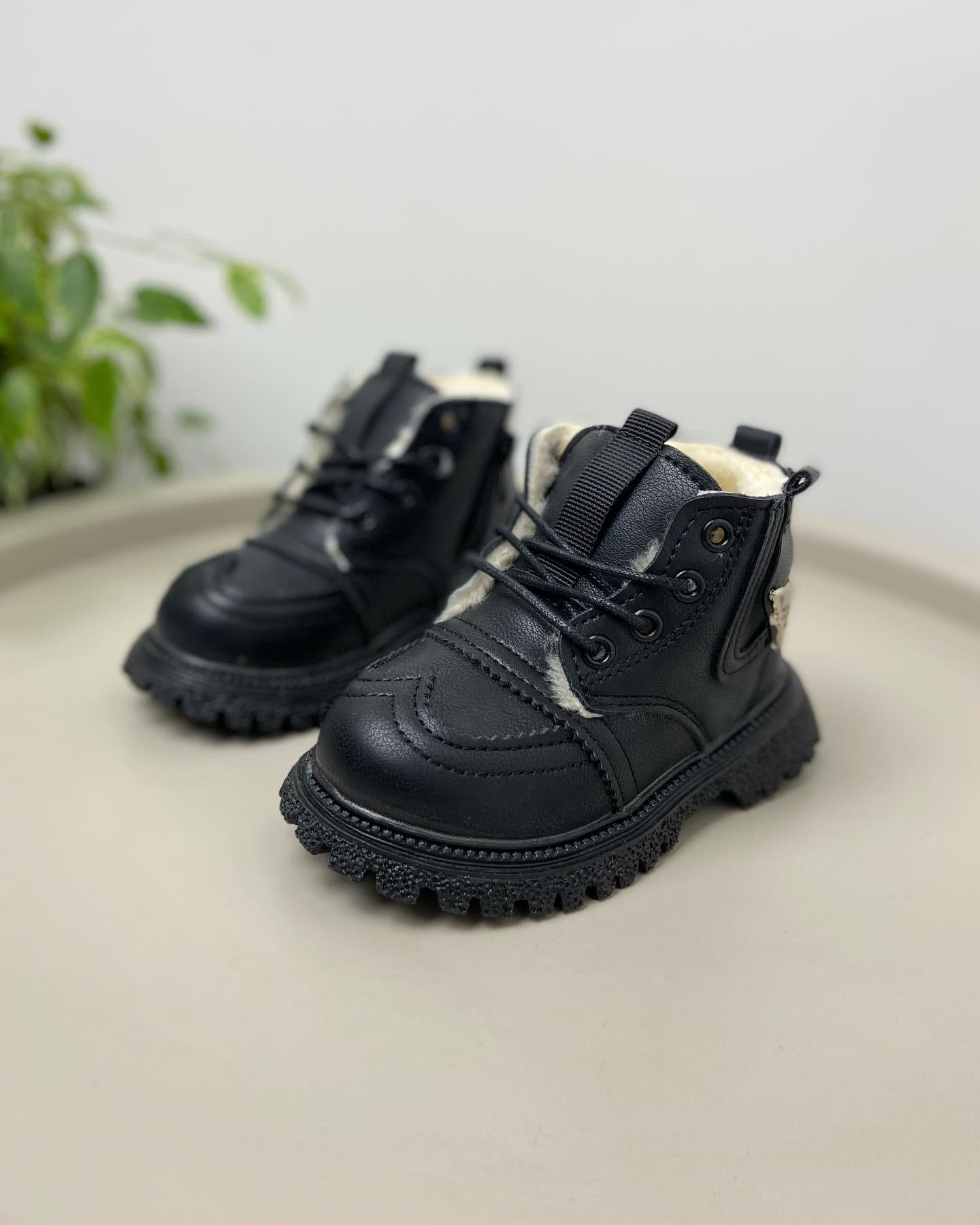 Ботинки зимние детские р. 25 Черный (669) - фото 4