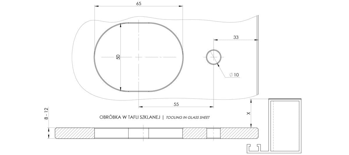 Замок накладний WALA SM1OZ1 двосторонній для скляних дверей скло-рама Нержавіюча сталь (SM1OZ1 SS) - фото 3