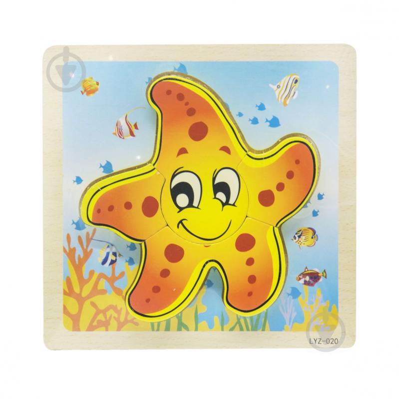 Деревянные пазлы-вкладыши Морская звезда MiC (C39029)