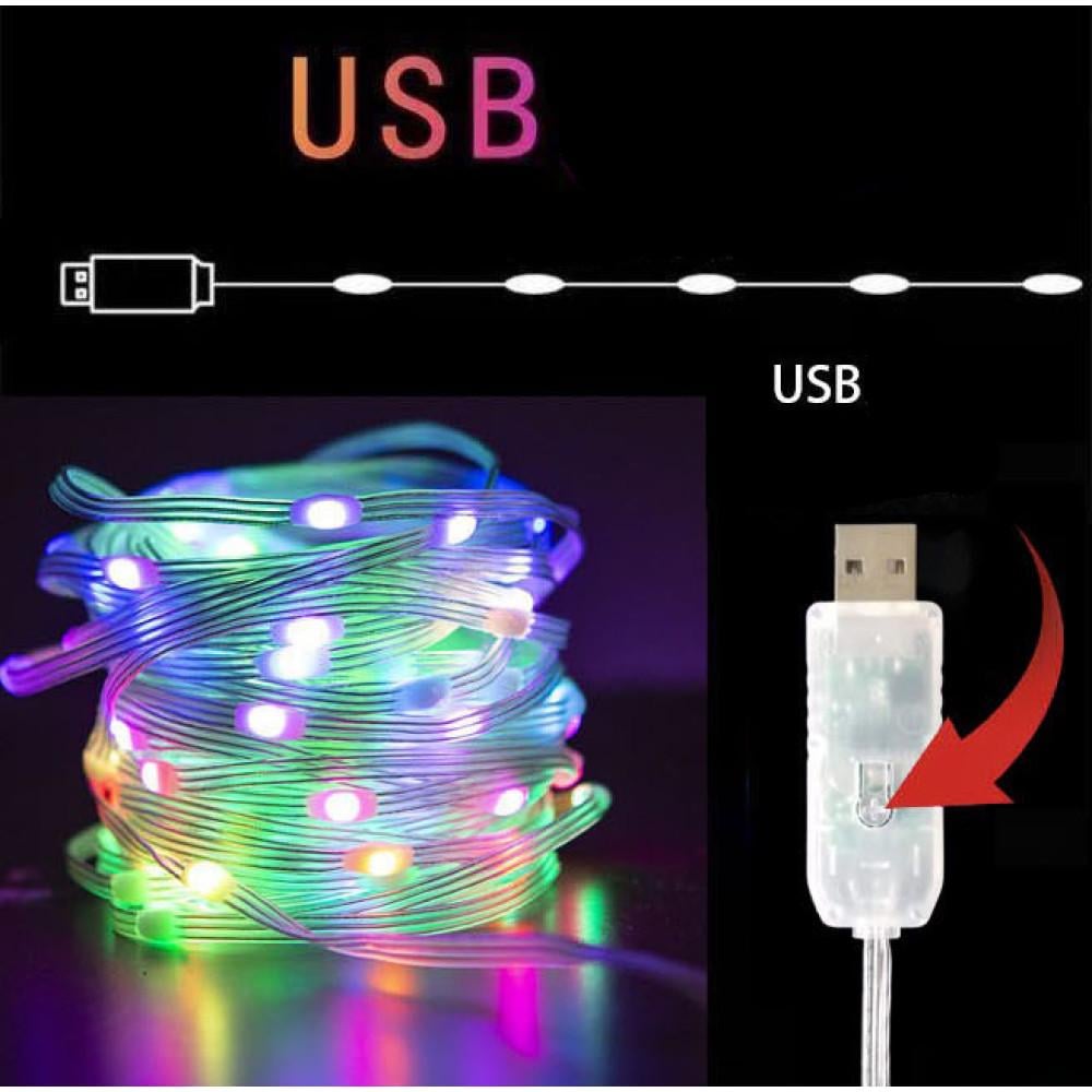 Гірлянда світлодіодна-стрічка вулична Smart LED з Bluetooth та пультом дистанційного керування від USB 20 м 200 Led - фото 5 Гірлянда світлодіодна-стрічка вулична Smart LED з Bluetooth та пультом дистанційного керування від USB 20 м 200 Led - фото 5