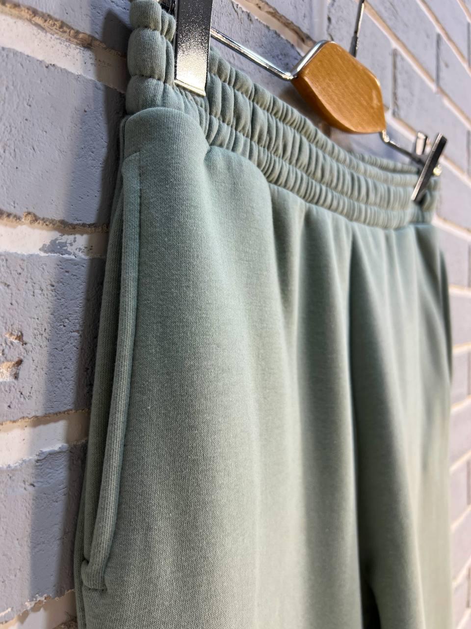 Брюки женские PEPPER MINT 24-13 спортивные джоггеры резинка на талии утепленные L Оливковый (925) - фото 5