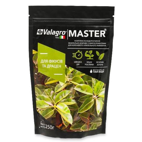 Удобрение минеральное комплексное Florium Master для фикусов и драцен 250 г (NPK 15.5.30)