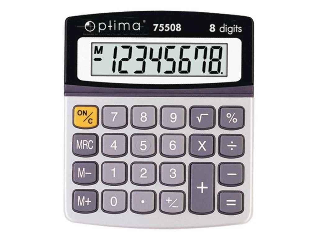 Калькулятор Optima настольный 8 разрядов (1052153) Калькулятор Optima настольный 8 разрядов (1052153)