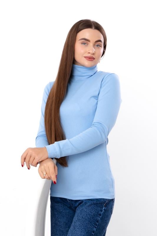 Водолазка жіноча приталена Носи Своє з високим коміром однотонна р. 42 Блакитний (8047-040) Водолазка жіноча приталена Носи Своє з високим коміром однотонна р. 42 Блакитний (8047-040)
