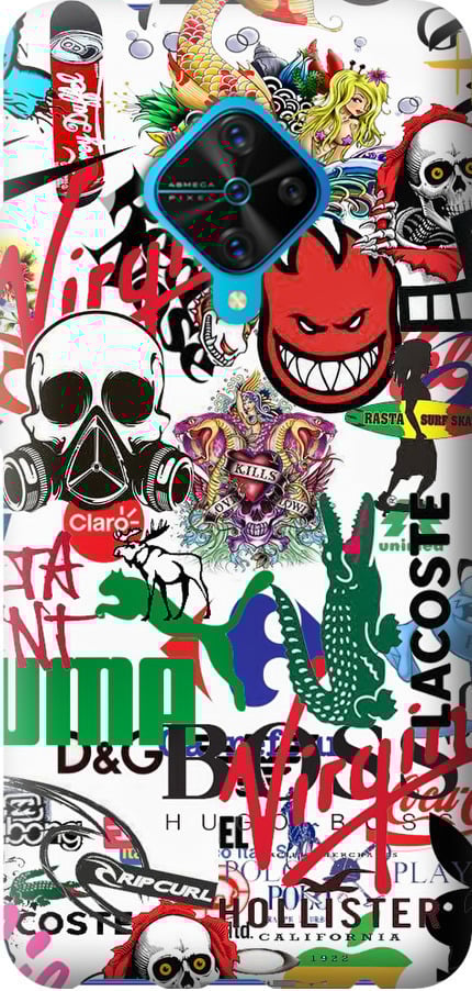 Чохол на Vivo V17 Many different logos (4022u-1819-42517)