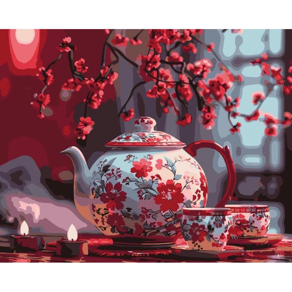 Набір для розпису по номерах Ideyka Чай при свічках КНО5704 40x50 см (MTT-193441)