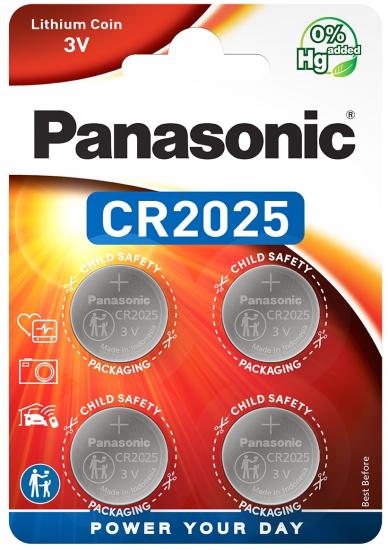 Батарейки Panasonic литиевая CR2025 4 шт. (ERC-CR-2025EL/4B)