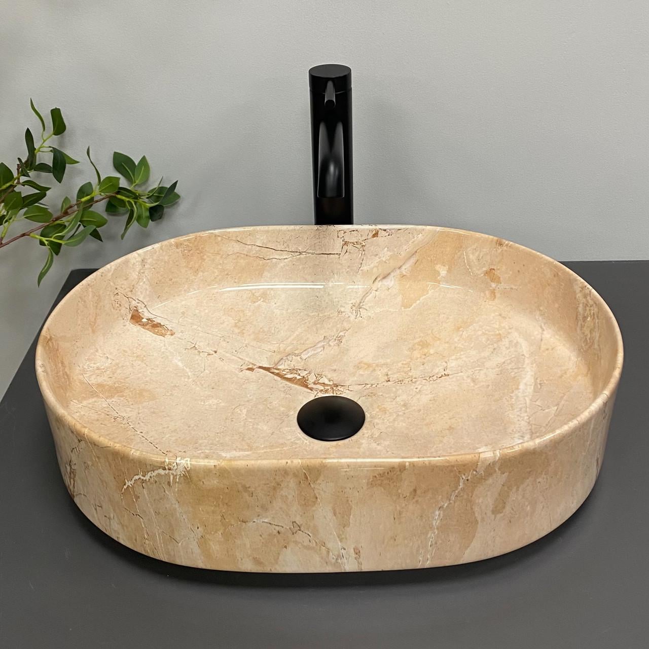 Умывальник накладной VBI VERONA 50 TRAVERTINE Glossy (2810372655)