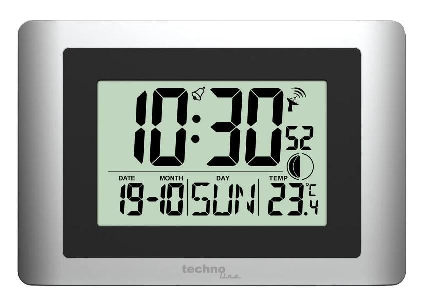 Годинник настінний Technoline WS8028 Silver/Black (DAS302459) - фото 2 Годинник настінний Technoline WS8028 Silver/Black (DAS302459) - фото 2