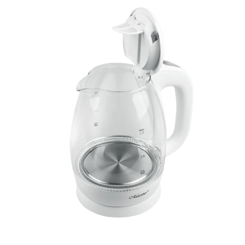 Електрочайник Maestro MR-063-WHITE дисковий склянний 1,7 л 1370-1630W Білий (1765648802) - фото 3
