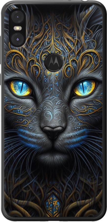 Чехол на Motorola One Кошка (5548u-1589-42517) Чехол на Motorola One Кошка (5548u-1589-42517)