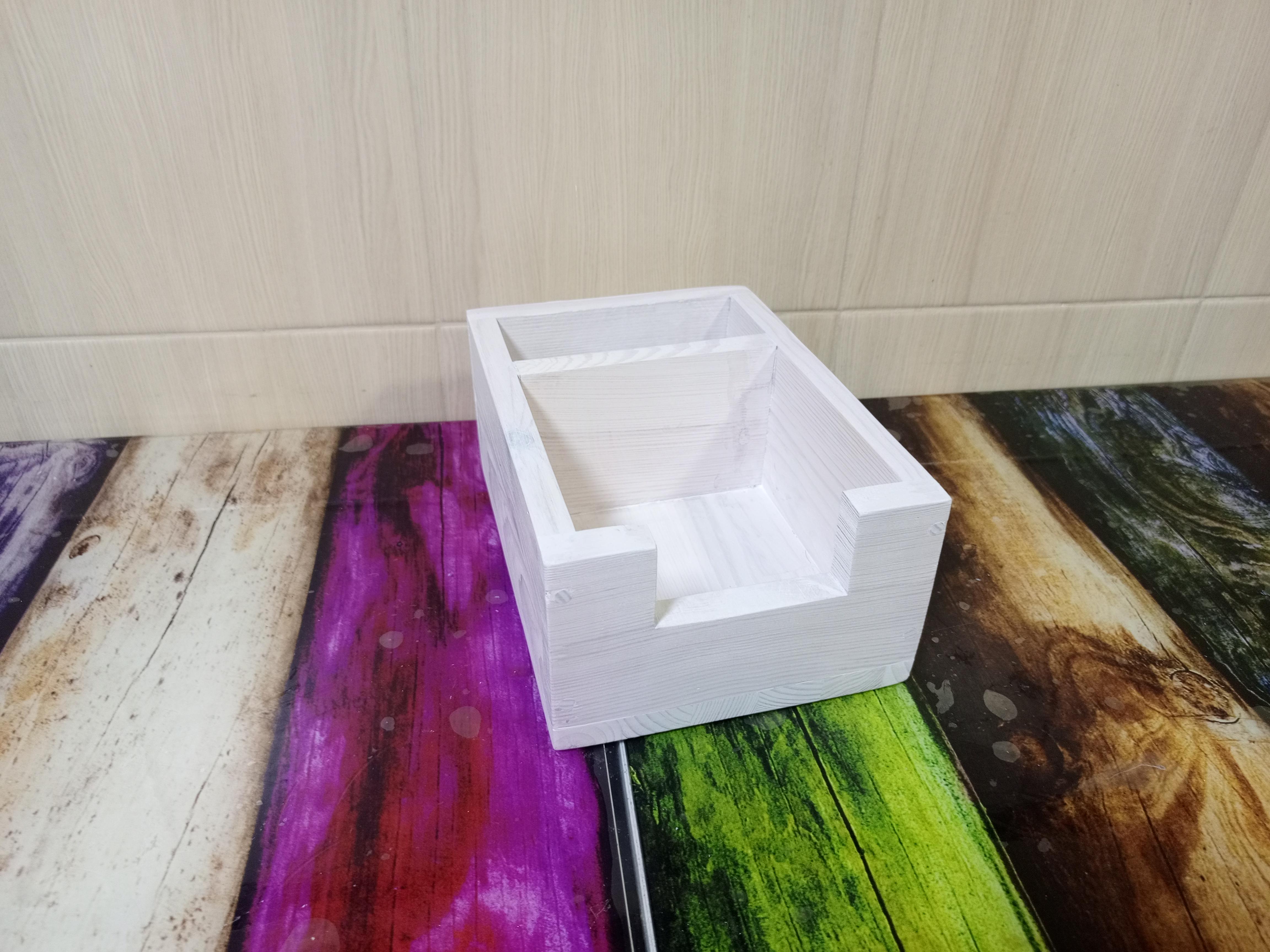 Органайзер-подставка настольный деревянный Белый (мт002) - фото 6 Органайзер-подставка настольный деревянный Белый (мт002) - фото 6